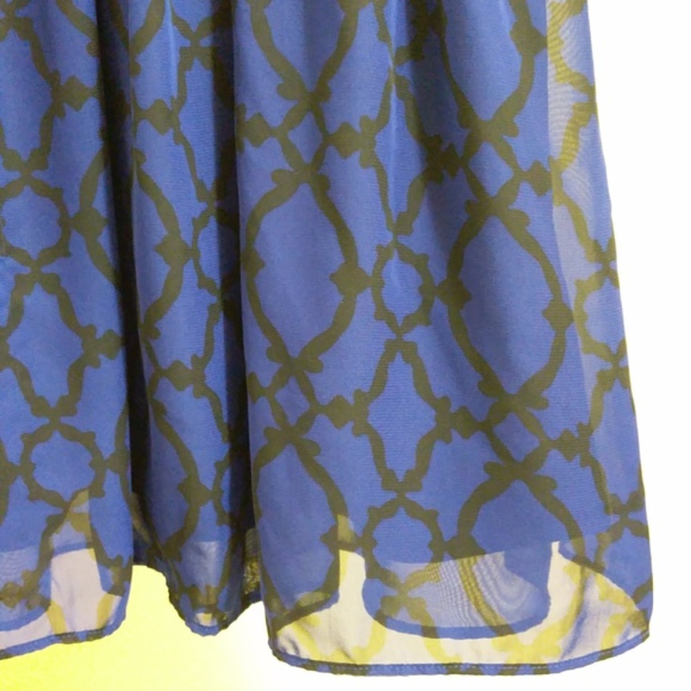 Shift Mini Dress with Chiffon Overlay - Sz‎ XS - Picture 2 of 6